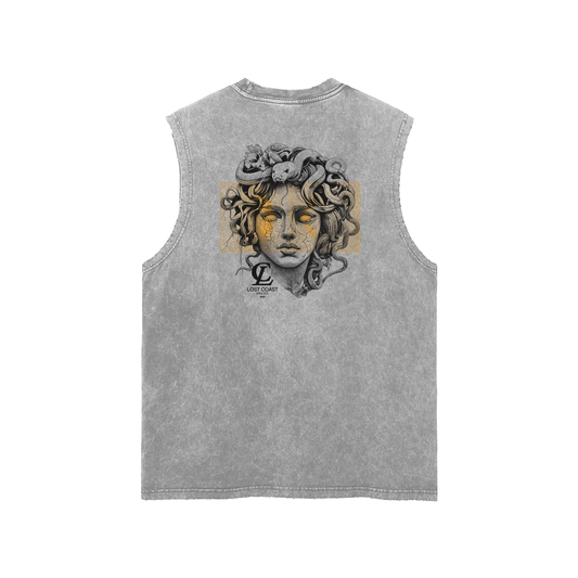 tank,sleeveless ,acid wash